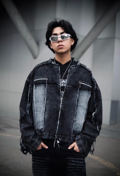 Jacket Boxy fit Scrape Acid wash