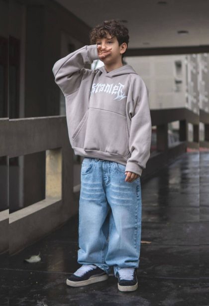 Pack Kids: Polera Agatha + Baggy jean celeste