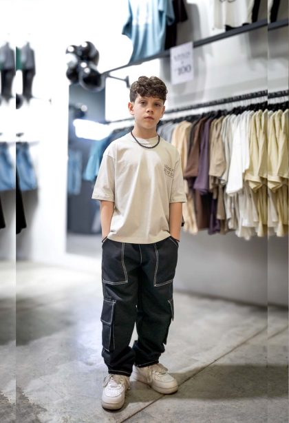 Pantalón cargo Negro Kids