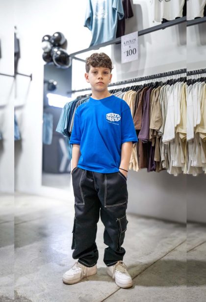 Pack Kids: 2 Polos boxy/over + Pantalón cargo NG + Regalo collar