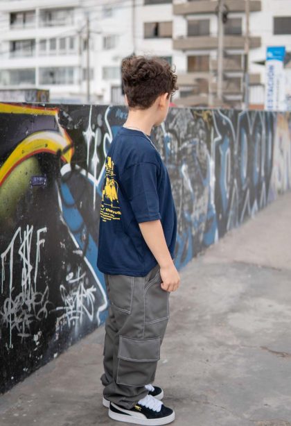 Pack Kids: 2 Polos boxy/over + Pantalón cargo PL+ Regalo collar