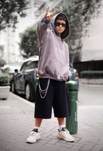 Pack Kids: Polera Gargola + Jort Baggy jean Ng