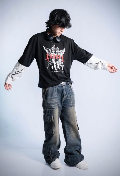 Pack: Pantalón Flare multicargo Oxido +  Polo a tu elección