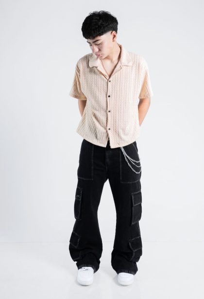 Pack: Camisa Boxy + Pantalón Flare multicargo be